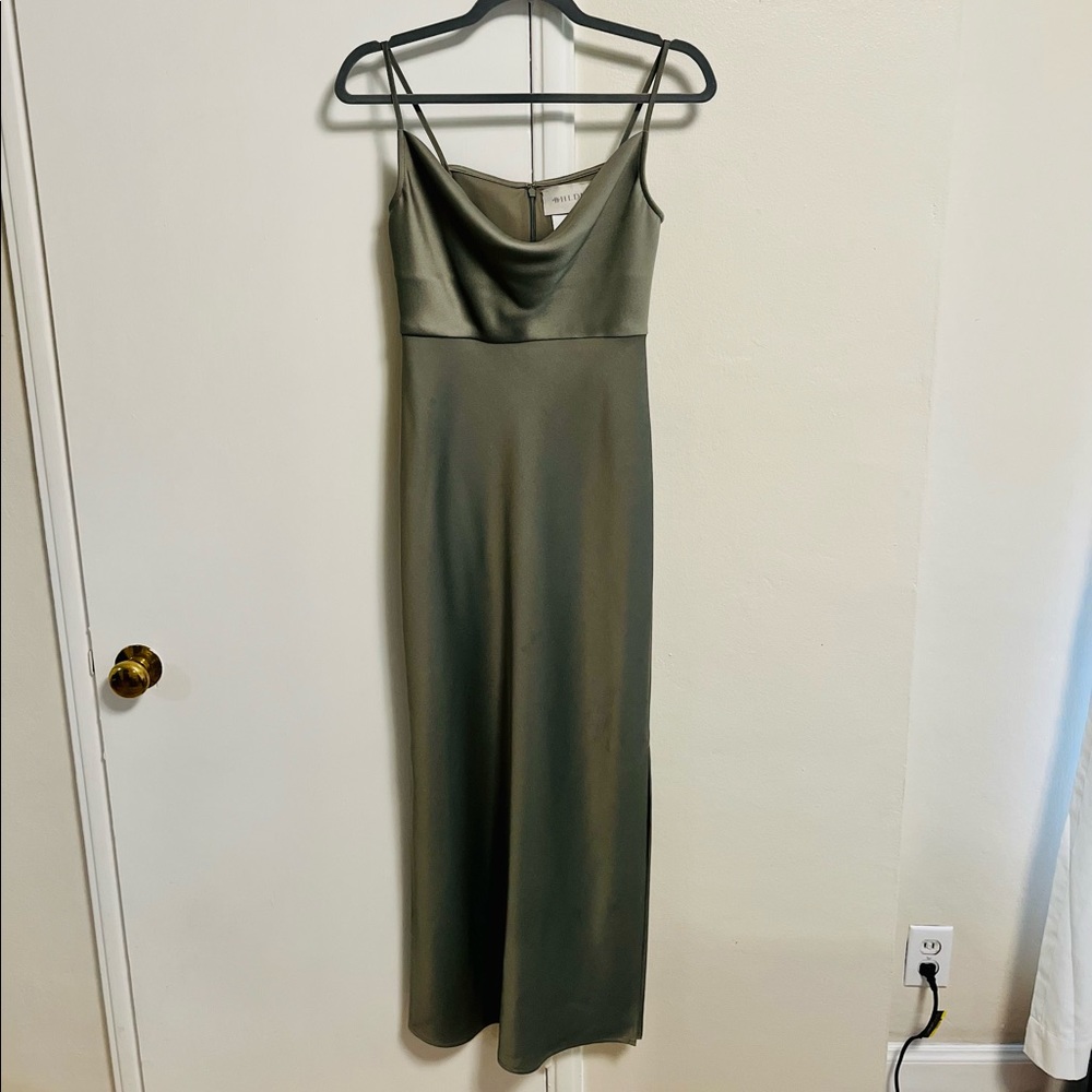 BHLDN Cali Bridesmaid dress moss